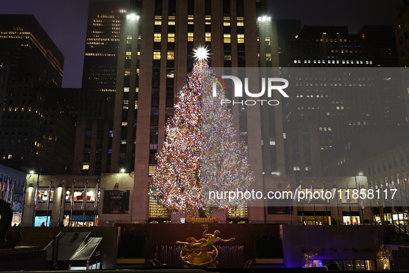 The Rockefeller Christmas Center Tree is in New York, N.Y., on December 10, 2024. 