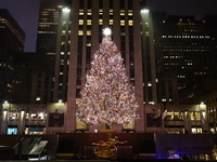 The Rockefeller Christmas Center Tree is in New York, N.Y., on December 10, 2024. (