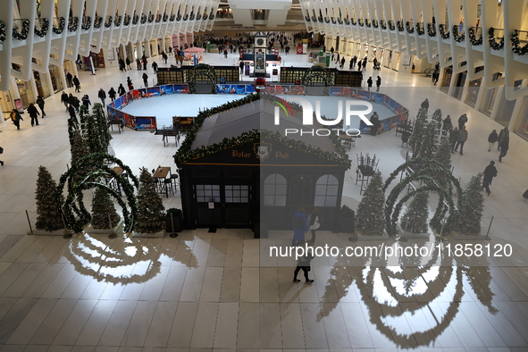 The Oculus Transportation Hub and mall at the World Trade Center in New York, N.Y., on December 10, 2024. 