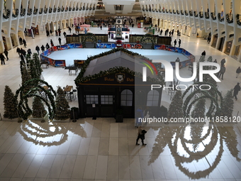 The Oculus Transportation Hub and mall at the World Trade Center in New York, N.Y., on December 10, 2024. (