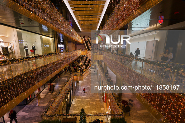 Christmas decorations are on display at the Hudson Yards Mall in New York, N.Y., on December 8, 2024. 