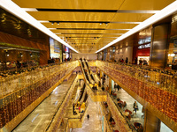 Christmas decorations are on display at the Hudson Yards Mall in New York, N.Y., on December 8, 2024. (