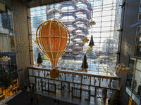 Christmas decorations are on display at the Hudson Yards Mall in New York, N.Y., on December 8, 2024. (