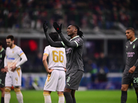 Rafael Leao of AC Milan looks on during the UEFA Champions League match between AC Milan and FK Crvena Zvezda at Giuseppe Meazza in Milan, I...