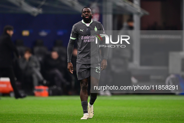 Youssouf Fofana of AC Milan looks on during the UEFA Champions League match between AC Milan and FK Crvena Zvezda at Giuseppe Meazza in Mila...