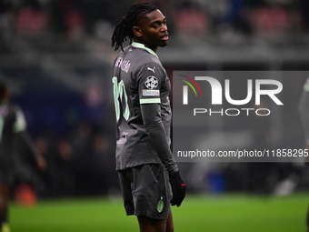 Rafael Leao of AC Milan looks on during the UEFA Champions League match between AC Milan and FK Crvena Zvezda at Giuseppe Meazza in Milan, I...