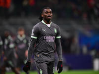 Rafael Leao of AC Milan looks on during the UEFA Champions League match between AC Milan and FK Crvena Zvezda at Giuseppe Meazza in Milan, I...