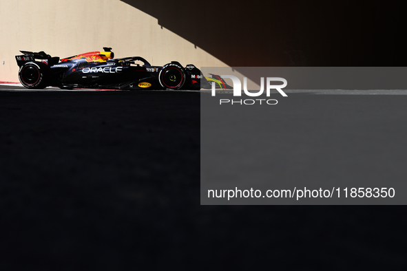 Yuki Tsunoda during the Formula 1 post-season testing at Yas Marina Cicuit in Abu Dhabi, United Arab Emirates on December 10, 2024. 