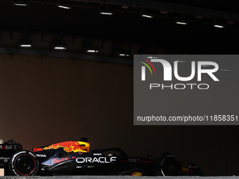 Yuki Tsunoda during the Formula 1 post-season testing at Yas Marina Cicuit in Abu Dhabi, United Arab Emirates on December 10, 2024. (