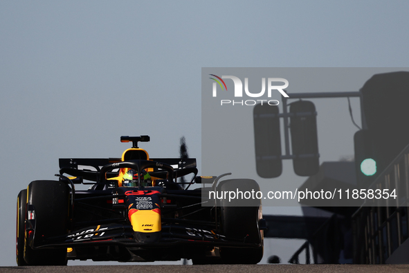 Isack Hadjar during the Formula 1 post-season testing at Yas Marina Cicuit in Abu Dhabi, United Arab Emirates on December 10, 2024. 