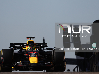 Isack Hadjar during the Formula 1 post-season testing at Yas Marina Cicuit in Abu Dhabi, United Arab Emirates on December 10, 2024. (