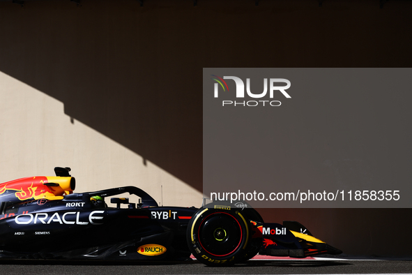 Isack Hadjar during the Formula 1 post-season testing at Yas Marina Cicuit in Abu Dhabi, United Arab Emirates on December 10, 2024. 