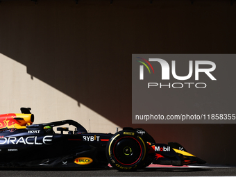 Isack Hadjar during the Formula 1 post-season testing at Yas Marina Cicuit in Abu Dhabi, United Arab Emirates on December 10, 2024. (