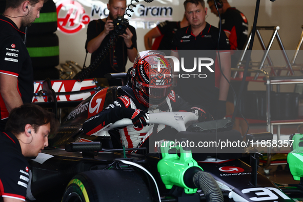 Esteban Ocon during the Formula 1 post-season testing at Yas Marina Cicuit in Abu Dhabi, United Arab Emirates on December 10, 2024. 