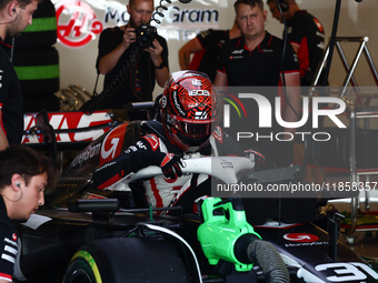 Esteban Ocon during the Formula 1 post-season testing at Yas Marina Cicuit in Abu Dhabi, United Arab Emirates on December 10, 2024. (