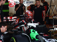 Esteban Ocon during the Formula 1 post-season testing at Yas Marina Cicuit in Abu Dhabi, United Arab Emirates on December 10, 2024. (