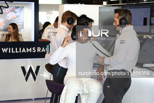 Carlos Sainz during the Formula 1 post-season testing at Yas Marina Cicuit in Abu Dhabi, United Arab Emirates on December 10, 2024. 