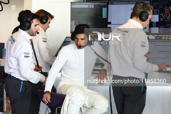 Carlos Sainz during the Formula 1 post-season testing at Yas Marina Cicuit in Abu Dhabi, United Arab Emirates on December 10, 2024. 