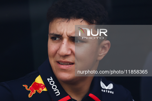 Isack Hadjar during the Formula 1 post-season testing at Yas Marina Cicuit in Abu Dhabi, United Arab Emirates on December 10, 2024. 