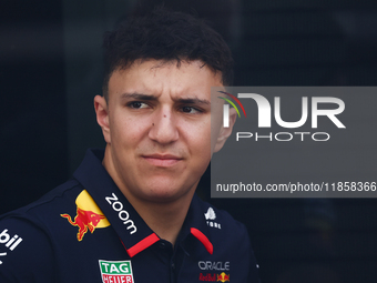 Isack Hadjar during the Formula 1 post-season testing at Yas Marina Cicuit in Abu Dhabi, United Arab Emirates on December 10, 2024. (