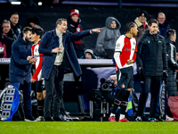 Feyenoord Rotterdam trainer Brian Priske is present during the match between Feyenoord and Sparta Praha at Stadium De Kuip for the Champions...