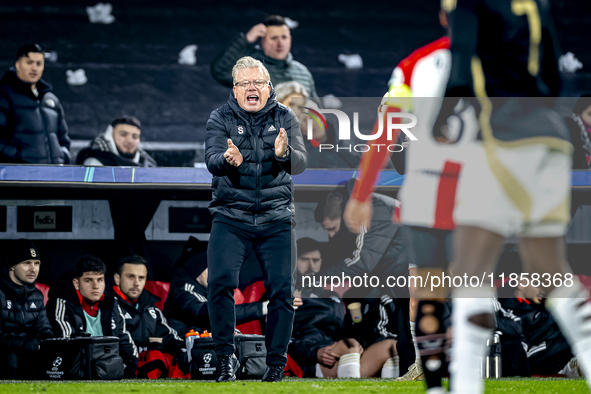 Sparta Praha trainer Lars Friis is present during the match between Feyenoord and Sparta Praha at Stadium De Kuip for the Champions League -...