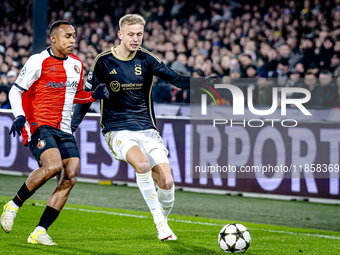 Feyenoord Rotterdam forward Igor Paixao and Sparta Praha defender Jaroslav Zeleny play during the match between Feyenoord and Sparta Praha a...