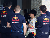 Yuki Tsunoda during the Formula 1 post-season testing at Yas Marina Cicuit in Abu Dhabi, United Arab Emirates on December 10, 2024. (