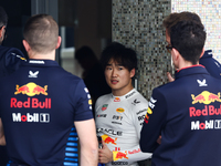 Yuki Tsunoda during the Formula 1 post-season testing at Yas Marina Cicuit in Abu Dhabi, United Arab Emirates on December 10, 2024. (