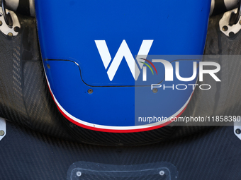 Williams logo during the Formula 1 post-season testing at Yas Marina Cicuit in Abu Dhabi, United Arab Emirates on December 10, 2024. (