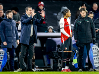 Feyenoord Rotterdam trainer Brian Priske is present during the match between Feyenoord and Sparta Praha at Stadium De Kuip for the Champions...