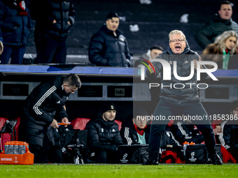 Sparta Praha trainer Lars Friis is present during the match between Feyenoord and Sparta Praha at Stadium De Kuip for the Champions League -...