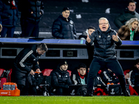 Sparta Praha trainer Lars Friis is present during the match between Feyenoord and Sparta Praha at Stadium De Kuip for the Champions League -...