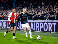 Feyenoord Rotterdam forward Igor Paixao and Sparta Praha defender Jaroslav Zeleny play during the match between Feyenoord and Sparta Praha a...