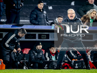 Sparta Praha trainer Lars Friis is present during the match between Feyenoord and Sparta Praha at Stadium De Kuip for the Champions League -...