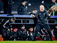 Sparta Praha trainer Lars Friis is present during the match between Feyenoord and Sparta Praha at Stadium De Kuip for the Champions League -...