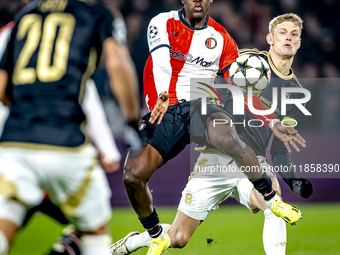 Feyenoord Rotterdam forward Ibrahim Osman and Sparta Praha defender Asger Sorensen play during the match between Feyenoord and Sparta Praha...