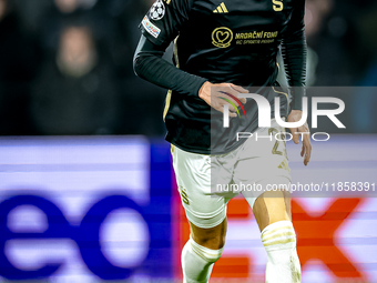 Sparta Praha defender Asger Sorensen participates in the match between Feyenoord and Sparta Praha at Stadium De Kuip for the Champions Leagu...