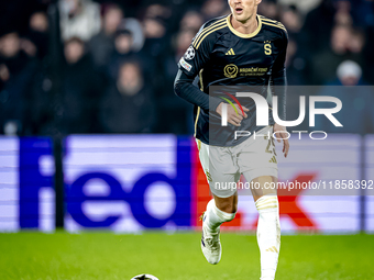 Sparta Praha defender Asger Sorensen participates in the match between Feyenoord and Sparta Praha at Stadium De Kuip for the Champions Leagu...