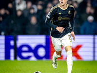 Sparta Praha defender Asger Sorensen participates in the match between Feyenoord and Sparta Praha at Stadium De Kuip for the Champions Leagu...