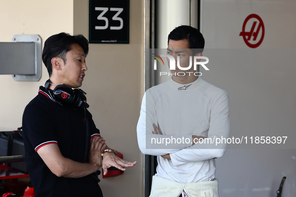 Charles Leclerc of Ferrari Ryo Hirakawa during the Formula 1 post-season testing at Yas Marina Cicuit in Abu Dhabi, United Arab Emirates on...