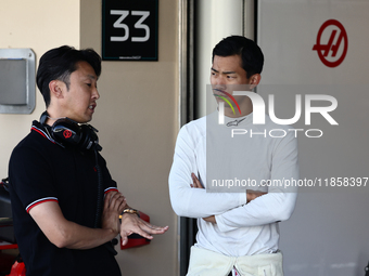 Charles Leclerc of Ferrari Ryo Hirakawa during the Formula 1 post-season testing at Yas Marina Cicuit in Abu Dhabi, United Arab Emirates on...