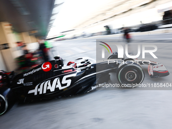 Esteban Ocon during the Formula 1 post-season testing at Yas Marina Cicuit in Abu Dhabi, United Arab Emirates on December 10, 2024. (