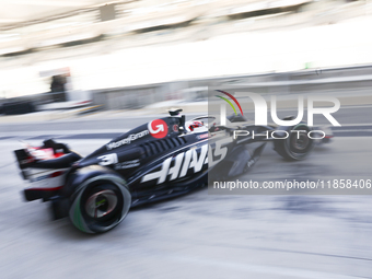 Esteban Ocon during the Formula 1 post-season testing at Yas Marina Cicuit in Abu Dhabi, United Arab Emirates on December 10, 2024. (