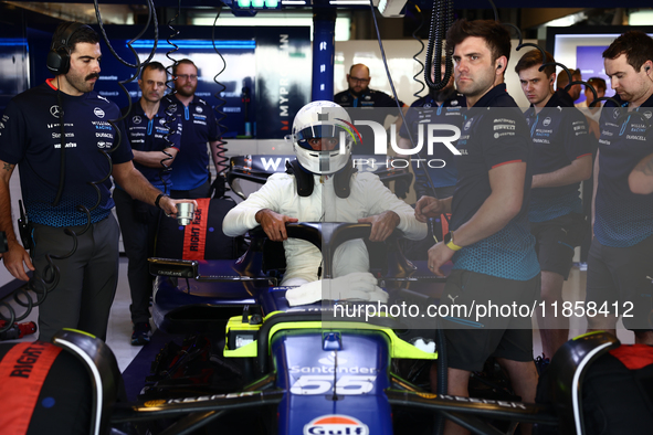 Carlos Sainz during the Formula 1 post-season testing at Yas Marina Cicuit in Abu Dhabi, United Arab Emirates on December 10, 2024. 