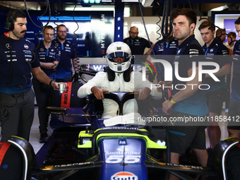 Carlos Sainz during the Formula 1 post-season testing at Yas Marina Cicuit in Abu Dhabi, United Arab Emirates on December 10, 2024. (