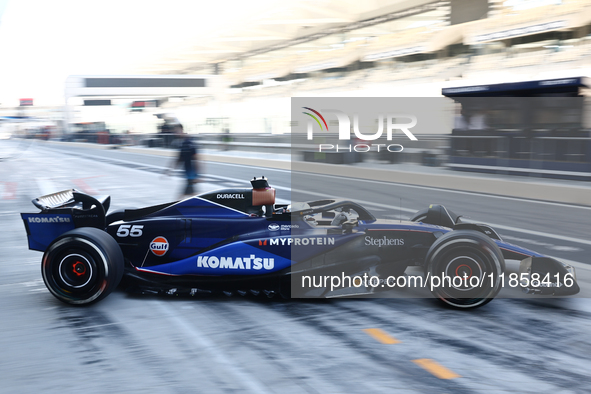 Carlos Sainz during the Formula 1 post-season testing at Yas Marina Cicuit in Abu Dhabi, United Arab Emirates on December 10, 2024. 