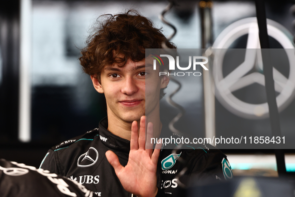 Andrea Kimi Antonelli during the Formula 1 post-season testing at Yas Marina Cicuit in Abu Dhabi, United Arab Emirates on December 10, 2024....