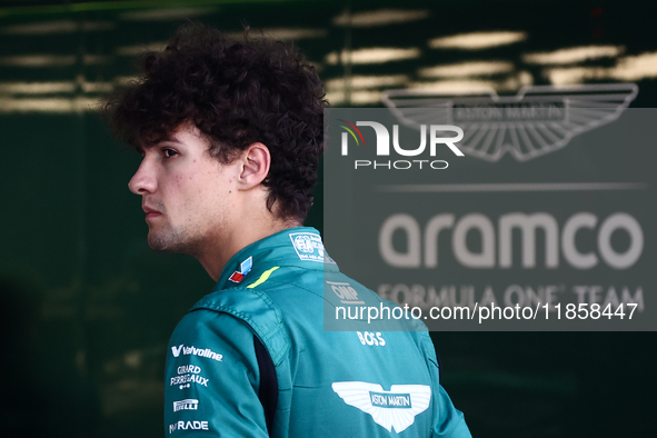 Jak Crawford during the Formula 1 post-season testing at Yas Marina Cicuit in Abu Dhabi, United Arab Emirates on December 10, 2024. 