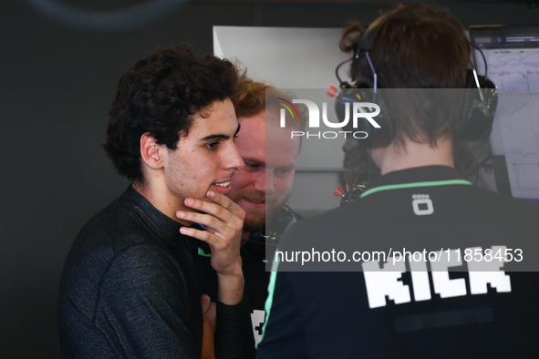 Gabriel Bortoleto during the Formula 1 post-season testing at Yas Marina Cicuit in Abu Dhabi, United Arab Emirates on December 10, 2024. 